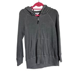 Splendid Womens Zip Hoodie XS Gray French Terry Lightweight Jacket USA Made NWT